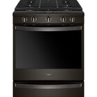 Image of product - 30" Black Stainless Slide-In Gas Range With 5.8 CuFt Convection Oven