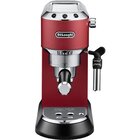 Image of product - Dedica DeLuxe Manual Espresso Machine, Cappuccino Maker - Red