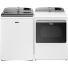 Maytag 4.7 CuFt Smart Top Load Washer With 7.4 CuFt Smart Electric Dryer With Extra Power Button In White