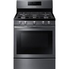 Image of product - 5.8 CuFt Freestanding 5 Burner Gas Range In Fingerprint Resistant Black Stainless Steel