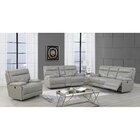 Image of product - Capri Gray Italian Leather Reclining Power Livingroom Set