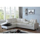 Image of product - Gloria White Sectional With Storage Chaise