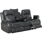 Image of product - Blanche Gray Reclining Sofa With Power Headrest
