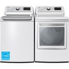 Image of product - 5.0 CuFt Smart Top Load Washer With 7.3 CuFt Smart Electric Dryer In White