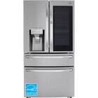Image of product - 23.0 CuFt InstaView Counter-Depth 4-Door French Door Refrigerator With Craft Ice Maker In Stainless Steel