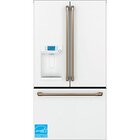 Cafe 22.1 CuFt Smart Counter Depth French Door Refrigerator In Matte White With Hot Water Dispenser