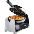 Image of product - DiamondForce™ Nonstick Flip Waffle Maker - Black/Silver