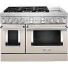 KitchenAid 6.3 CuFt Smart Freestanding 6 Burner Dual Fuel Gas Range In Mocha