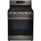 Image of product - 5.8 CuFt Smart Freestanding 5-Burner UltraHeat Gas Range In Black Stainless With Air Fry