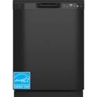 GE 55 dBA Steam Front Control Sanitize Dishwasher In Black