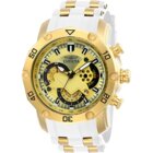 Image of product - Men Pro Diver 50mm Case Gold Dial Gold-White Band Quartz Watch
