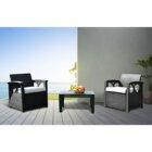 Image of product - Biscayne Bay Brown Wicker 3-Piece Patio Seating Set With Coffee Table