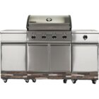 Image of product - 62,000 BTU 4-Burner Ash Stone Gas Grill With Side Sear Burner
