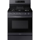 Image of product - 6.0 CuFt Smart Freestanding 5-Burner Convection Gas Range In Black Stainless With No-Preheat Air Fry