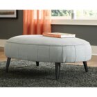 Image of product - Hollyann Gray Oversized Accent Ottoman