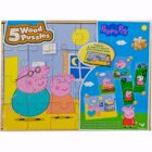 Image of product - Peppa Pig 5-In-1 Wood Puzzle