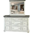 Image of product - Luna White And Gray Nine Drawer Dresser