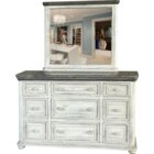 IFD Luna White And Gray Nine Drawer Dresser