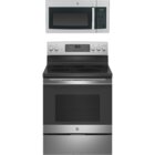Image of product - 5.3 CuFt Freestanding Electric Range With 1.6 CuFt 1000 Watt Over-The-Range Microwave In Stainless Steel