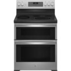 Image of product - 6.6. CuFt Smart Freestanding 5-Element Double Oven Electric Range In Stainless Steel With Air Fry