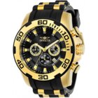 Image of product - Mens Pro Driver Scuba 50mm Case Black Dial Gold-And-Black Band Quartz Watch