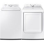 Samsung 4.0 CuFt Top Load Washer With 7.2 CuFt Electric Moisture Sensor Dryer In White