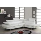 Image of product - Milan White Stationary Sectional With Ratchet Head Rest