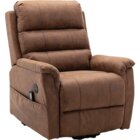 Lifesmart Brown Power Reclining Lay Flat Lift Chair With Heat And Massage