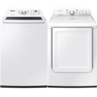 Samsung 4.4 CuFt Smart Top Load Washer With 7.2 CuFt Electric 8-Cycle Dryer In White