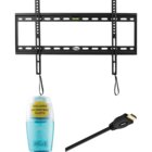 Image of product - Fixed Thin-Profile Wall Mount With 10 Foot HDMI Cable And Screen Cleaning Kit