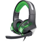 IQ Sound Universal Green On-Ear Pro-Wired Gaming Headphones With LED Lights