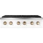 Image of product - 36" 6-Burner Gas Cooktop With Inspiral Wok Grate In Matte White