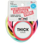 Scunci 10-Pack No Damage® Neon Thick Hair Elastics