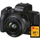 Image of product - EOS M50 Mark II With EF-M 15-45mm Lens And 64GB SDXC Card