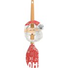 Image of product - Wooden Handled Silicon Spatula With Santa Design & Cookie Cutter
