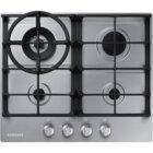 Image of product - 24" 4-Burner Gas Cooktop With Wok Ring In Stainless Steel