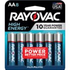 RAYOVAC High Energy 8-Pack AA Alkaline Batteries