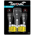 Image of product - Brite Essentials Robust Rubberized Battery Powered LED Flashlight Multipack with Two AA and Two D Batteries