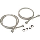 GE Universal Washing Machine Stainless Steel Braided Hoses - 2 Pack