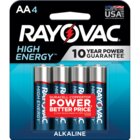 RAYOVAC High Energy 4-Pack AA Alkaline Batteries