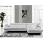 Image of product - Rimini White Leather Sectional With Adjustable Headrest