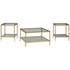 Image of product - Zerika Gold Finish Cocktail Table Set