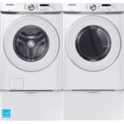 Image of product - 4.5 CuFt Smart Front Load Washer With Shallow Depth And 7.5 CuFt Smart 10-Cycle Electric Dryer With Sensor In White