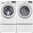 LG 4.5 CuFt Ultra Large Front Load Washer With 7.4 CuFt Front Load Electric Dryer