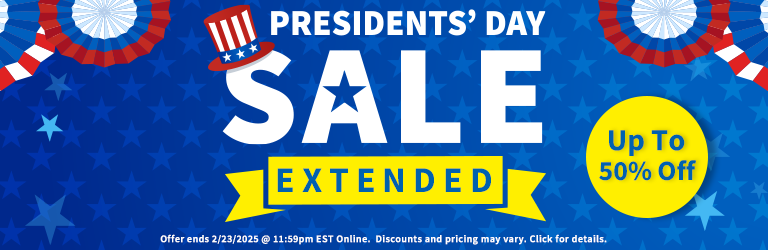 Presidents Day Sale Extended