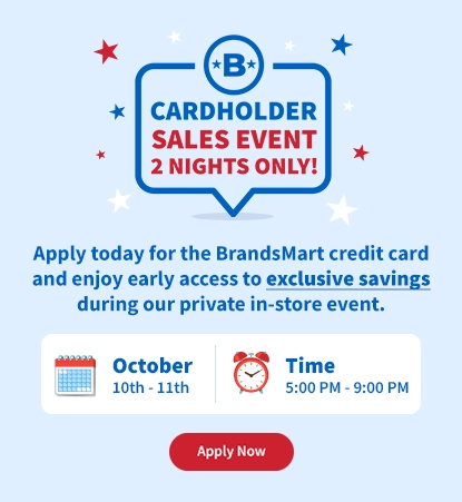 Cardholder Sales Event 2 nights only, Apply Now