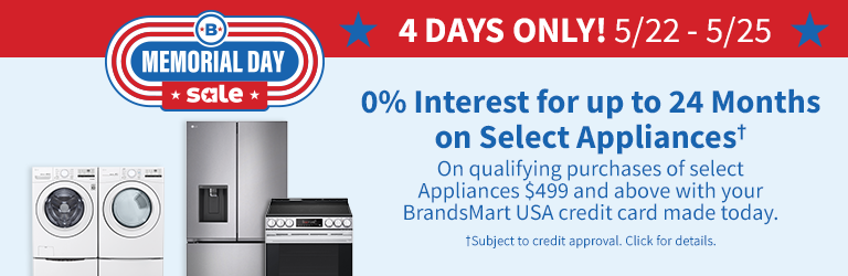 0% Interest For up to 18 Months on Select Appliances and Shop Now