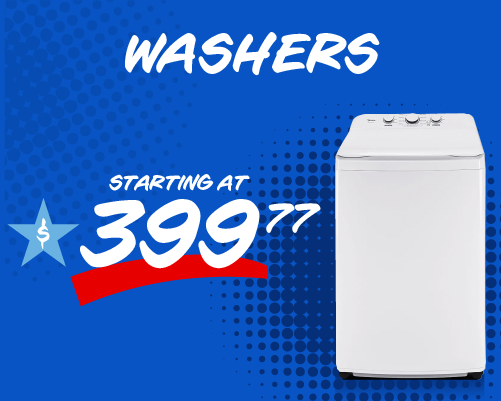 Washers Starting at $399.99