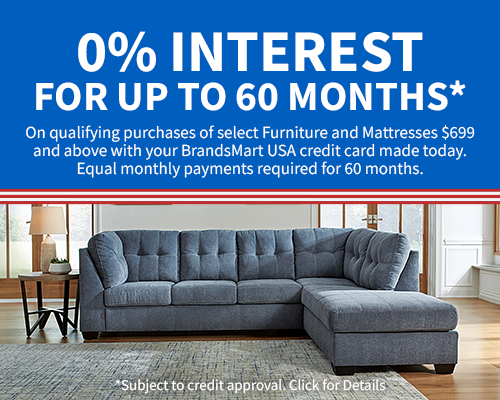 0 % Interest for up to 60 Months on Furniture