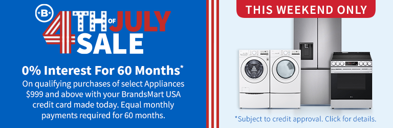 4th July Sale 0% interest for 60 Months